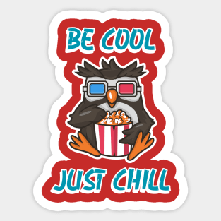 Be cool owl design Sticker